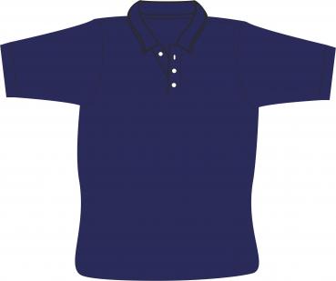 Poloshirt mit Rückenaufdruck Feuerwehr silber-reflektieren