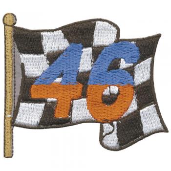 Aufnäher - Zielflagge 46 - 04104 - Gr. ca. 6 x 5,5 cm - Patches Stick Applikation