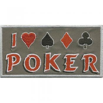 Aufnäher - Poker - 03131 - Gr. ca. 11 x 5,5 cm - Patches Stick Applikation
