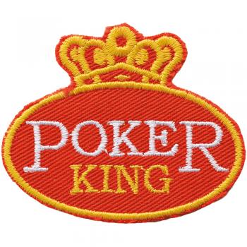 Aufnäher - Poker King - 03134 - Gr. ca. 10 x 7 cm - Patches Stick Applikation