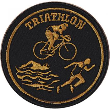 Aufnäher - Triathlon - 04396 - Gr. ca. Ø 8 cm - Patches Stick Applikation