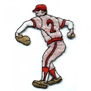 Aufnäher - Baseballspieler - 04682 - Gr. ca. 7,5 x 5 cm - Patches Stick Applikation