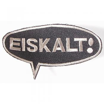 Aufnäher - EISKALT - 04202 - Gr. ca 11,5 cm x 6 cm - Patches Stick Applikation