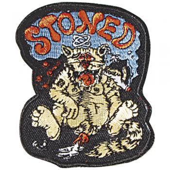 Aufnäher - STONED - 04966 - Gr. ca. 9 x 8 cm - Patches Stick Applikation