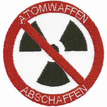 AUFNÄHER - Atomwaffen abschaffen - 01781- Gr. ca. 8cm - Patches Stick Applikation