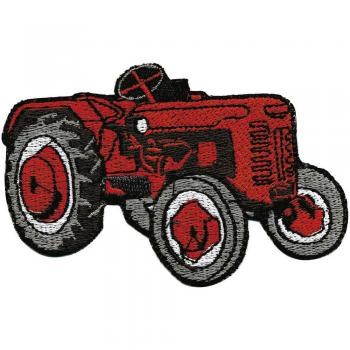 Aufnäher - Traktor rot - 04894 - Gr. ca. 8,5 x 7cm - Patches Stick Applikation