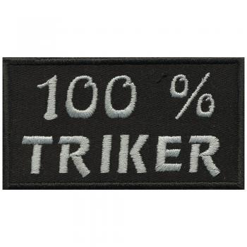 AUFNÄHER - 100% Triker - 06154 - Gr. ca. 8,5 x 4,5 cm - Patches Stick Applikation