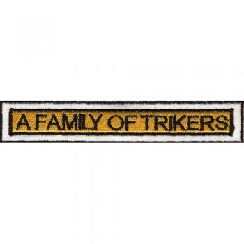 AUFNÄHER - A Family of Trikers - 06155 - Gr. ca. 12 x 2 cm - Patches Stick Applikation