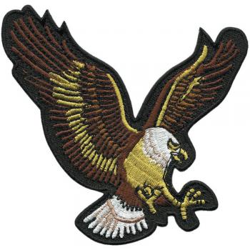 AUFNÄHER &quot;ADLER BUSSARD im Anflug&quot; NEU Gr. ca. 8,5cm x 8cm (04509) Stick Patches Applikation