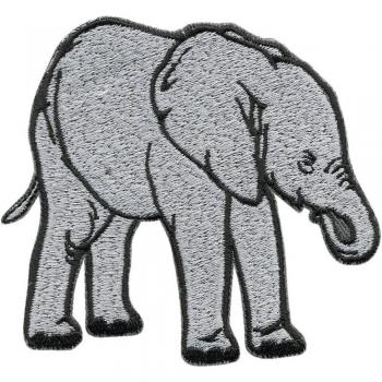 Aufnäher - Elefant - 06139 - Gr. ca. 9 x 8 cm - Patches Stick Applikation