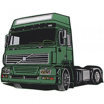 Rückenaufnäher - Truck grün - 04803 - Gr. ca. 25,5 x 20,5 cm - Patches Stick Applikation