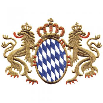 Rückenaufnäher - Bayern - 2 Löwen - Gr. ca.  17,5 x 11,3 cm - 07335