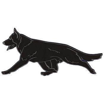 Rückenaufnäher - Schäferhund - 07377 links laufend Gr. ca. 37 x 17 cm - Patches Stick Applikation