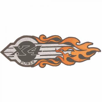 Rückenaufnäher Applikation Patches Aufnäher - X4 Abzeichen Flamme - Gr. ca. 20-30cm (08067) Harley Chopper Bike Trike Jacke Kutte