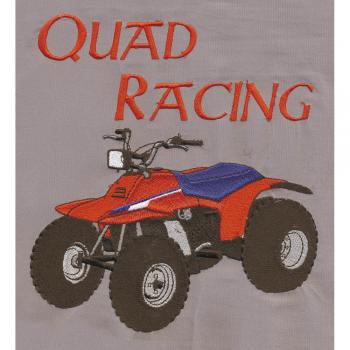 Rückenaufnäher - Quad Racing - 08089 - Gr. ca. 25 x 30cm - Patches Stick Applikatio