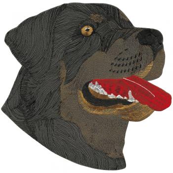 Aufnäher - Hundekopf Rottweiler - 08573 - Gr. ca. 26 x 23 cm - Patches Stick Applikation