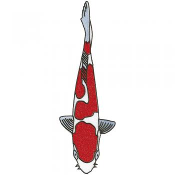 Rückenaufnäher Aufnäher - Koi Kohaku - KO858 - Gr. ca. 25-30 cm