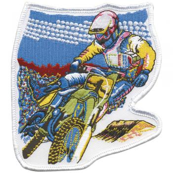 Rückenaufnäher - Radfahrer - 08506 - Gr. ca. 11 x 10 cm - patches Stick Applikation