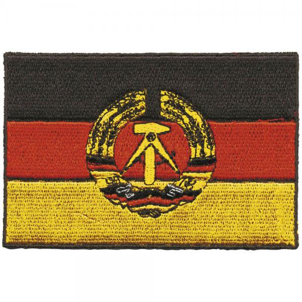 AUFNÄHER DDR-Flagge - 04380 - Gr. 9,5cm x 6,5cm - Patches Stick Applikation