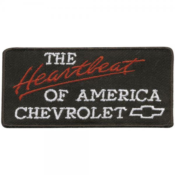 AUFNÄHER - The heartbeat of America Chevrolet - 04180 - Gr. ca. 11 x 8 cm - Patches Stick Applikation