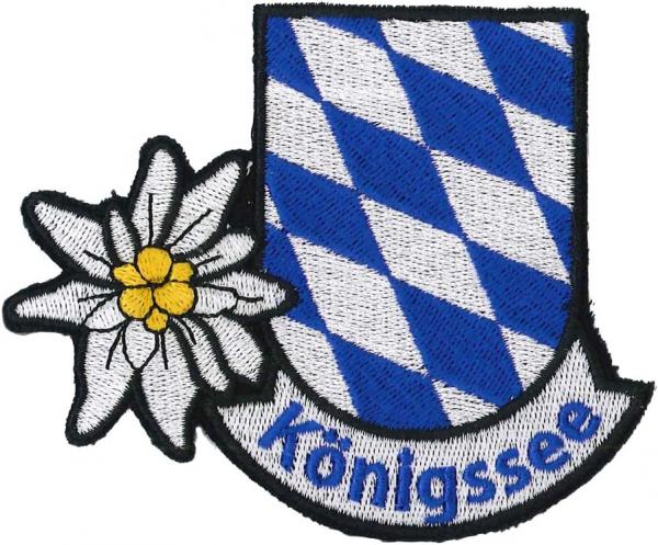 Aufnäher Patches Wappen Königssee Edelweiss Gr. ca. 9,8 x 8 cm  00593