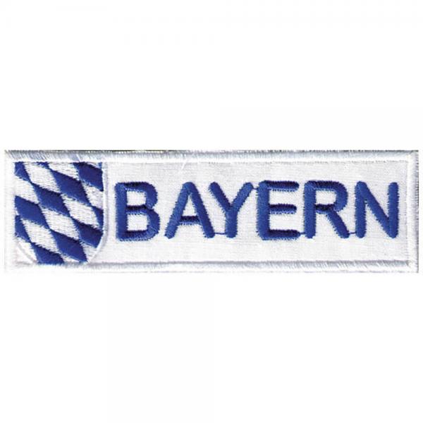 AUFNÄHER "BAYERN-Fahne" NEU Gr. ca. 11,5x3,5cm (01885) Stick Patches Emblem Applikation
