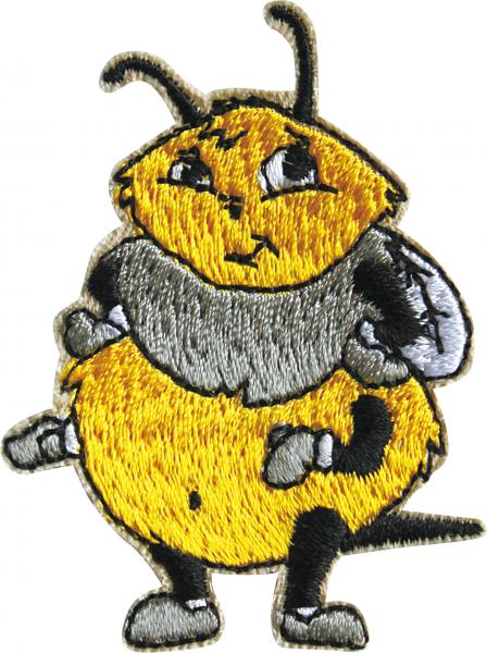 AUFNÄHER - Biene Hummel - 00764 - Gr. ca. 5 cm x 6cm - Patches Stick Applikation Bügel-Emblem