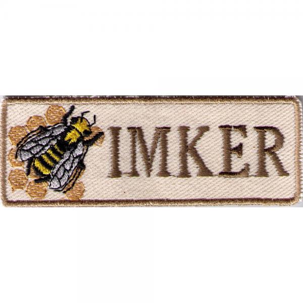 AUFNÄHER - Biene Bee Imker - 02976 - Gr. ca. 10 cm x 3,5 cm - Patches Stick Applikation Bügel-Emblem