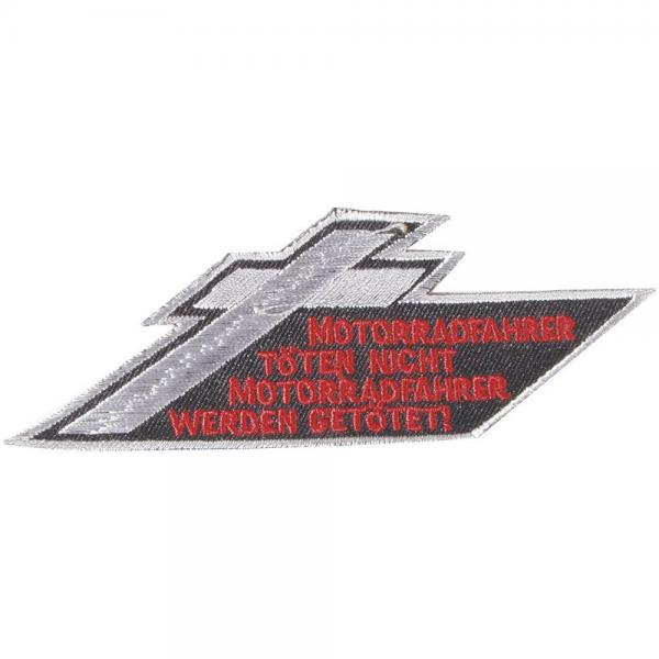 Aufnäher - Motorradfahrer töten nicht... - 04228 - Gr. ca 12,5 cm x 4,5 cm - Patches Stick Applikation