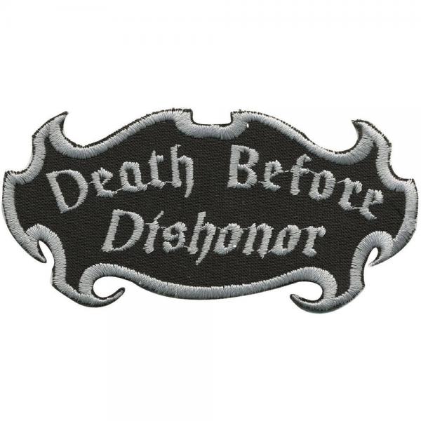 Aufnäher Patches - Death Before Dishonor - Gr. ca. 10,5cm x 5cm (01920) Bike Trike Truck Chopper Roller Motorrad
