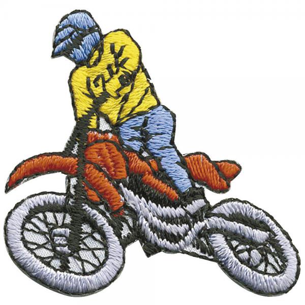 AUFNÄHER - Biker - 02072 - Gr. ca. 5 x 4,5 cm - Patches Stick Applikation