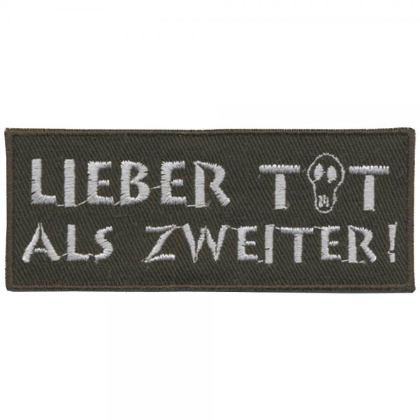 AUFNÄHER - Lieber Tot... - 04399 - Gr. ca. 8 x 11 cm - Patches Stick Applikation