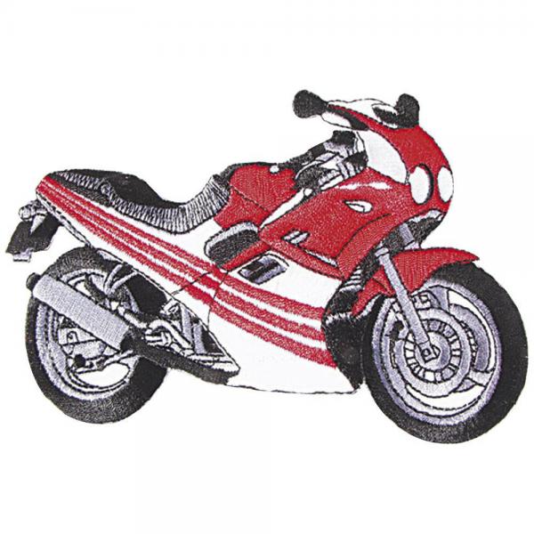 AUFNÄHER - Motorrad rot - 04590 - Gr. ca. 8 x 6,5 cm - Patches Stick Applikation