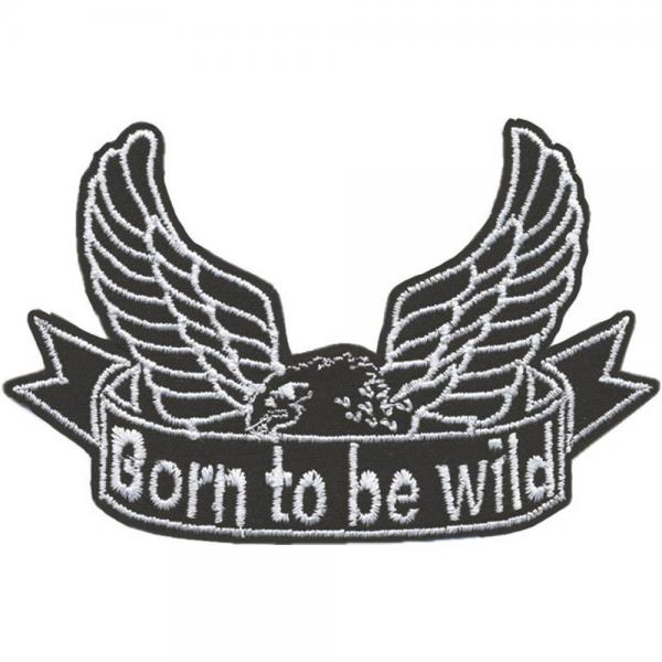 AUFNÄHER - Born to be wild - 06022 - Gr. ca. 11 x 7 cm - Patches Stick Applikation