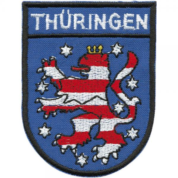 Aufnäher Applikation Button Patches Stick mit hochwertiger Einstickung - Thüringen - 00427 - Gr. ca.5,5 x 7cm