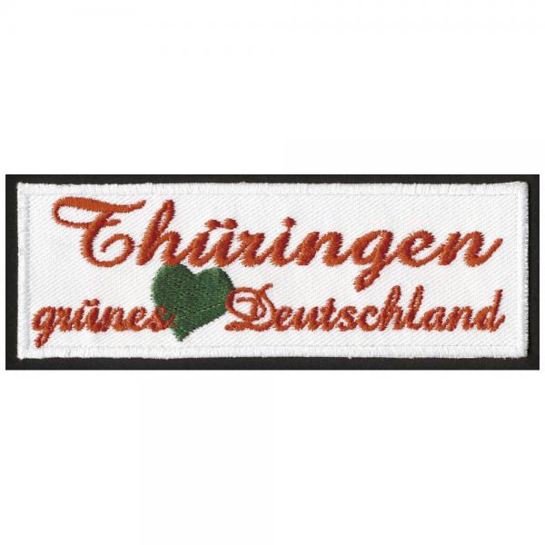 Aufnäher Applikation Button Patches Stick mit hochwertiger Einstickung - Grünes Deutschland - 03140 - Gr. ca.8,5 x 3,5cm