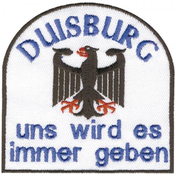 AUFNÄHER - Duisburg - 00493 - Gr. ca. 8 x 8 cm - Patches Stick Applikation