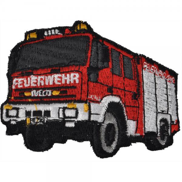 Aufnäher - Feuerwehrauto - 02061 - Gr. ca. 7,5 x 5,5 cm - Applikation edles Stick-Emblem