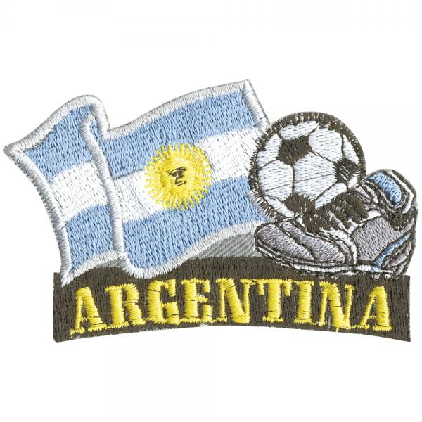 AUFNÄHER - Fußball - Argentinien - 77904 - Gr. ca. 8 x 5 cm - Patches Stick Applikation