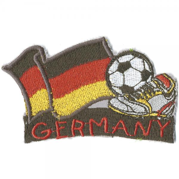 Aufnäher - Fußball - Germany - 77912 - Gr. ca. 8 x 5 cm - formengestanzt
