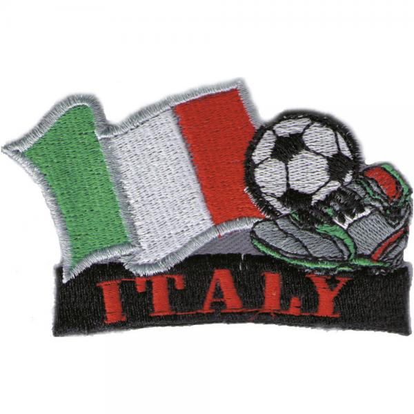 AUFNÄHER - Landesflagge Fussball ITALY - Gr. ca. 8 x 5cm (77918) Stick Applikation Patches Motivstick - Italien
