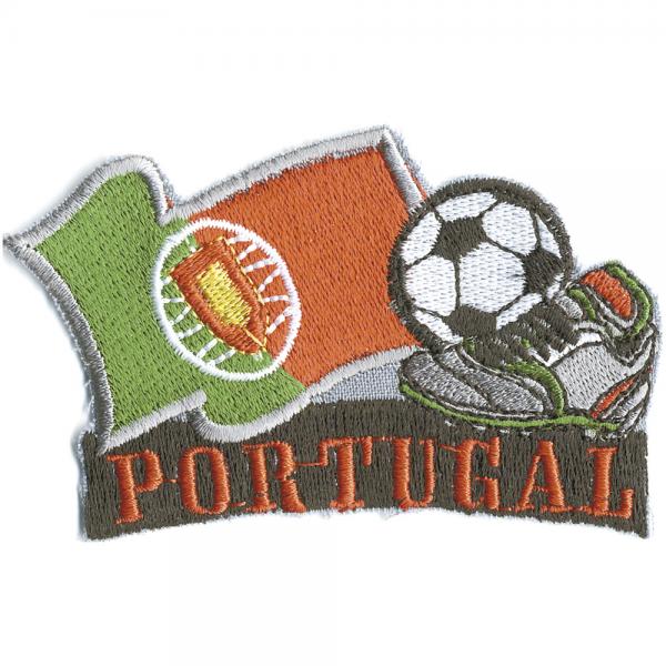 AUFNÄHER - Fußball - Portugal - 77925 - Gr. ca. 8 x 5 cm - Patches Stick Applikation
