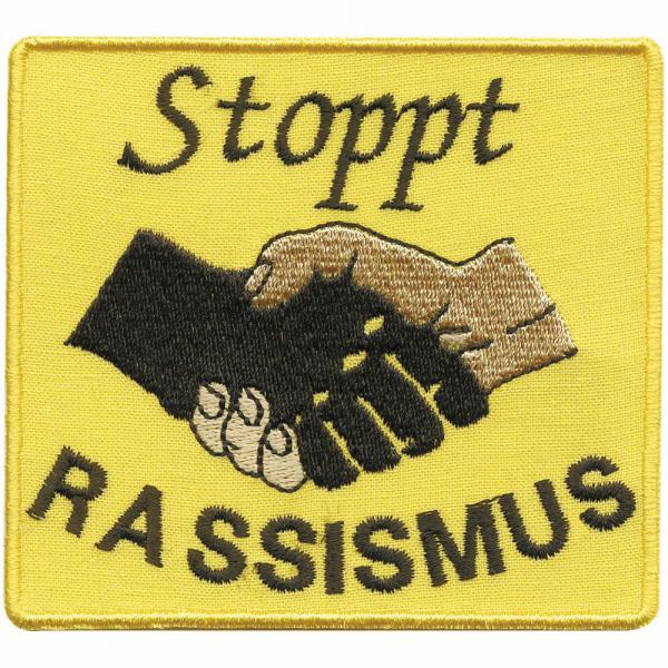 AUFNÄHER - Stoppt RASSISMUS - Gr. ca. 9cm x 8cm (00018) Stick Patches Applikation Abzeichen