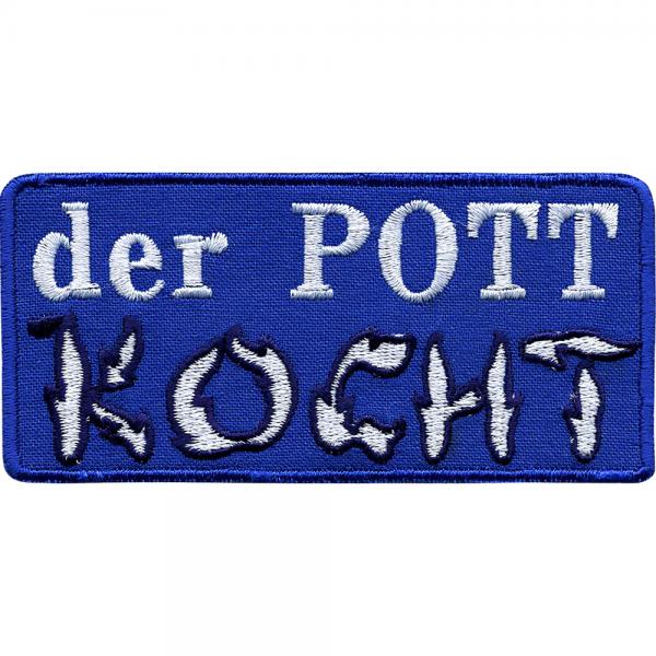 Aufnäher Patches Applikation Wappen -  der Pott KOCHT - 00550 - ca. 10 x 4,5 cm