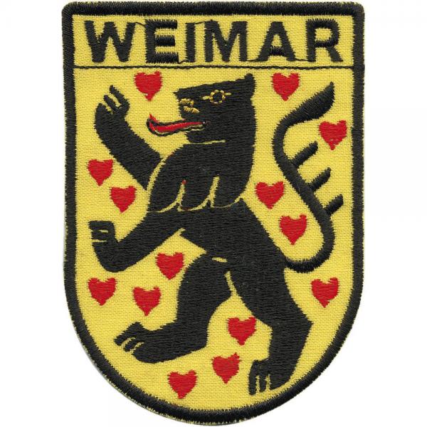 AUFNÄHER - Wappen - Weimar - 00424 - Gr. ca. 7 x 9,5 cm - Patches Stick Applikation