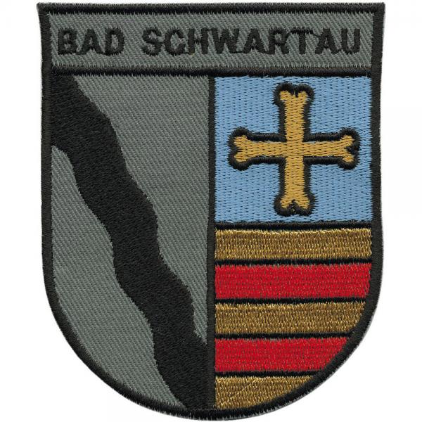 AUFNÄHER - Wappen - Bad Schwartau - 00430 - Gr. ca. 7,5 x 9,5 cm - Patches Stick Applikation