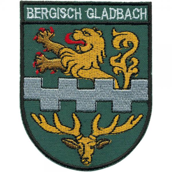 AUFNÄHER - Bergisch Gladbach - 00439 - Gr. ca. 8 x 8,5 cm - Patches Stick Applikation