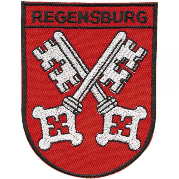 AUFNÄHER - Wappen - Regensburg - 00457 - Gr. ca. 7 x 8,5 cm - Patches Stick Applikation