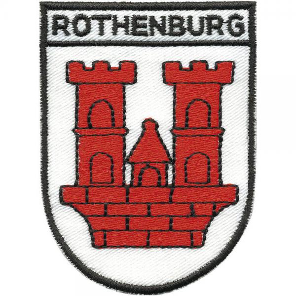 AUFNÄHER - Wappen - ROTHENBURG - 00462 - Gr. ca. 6 x 8 cm - Patches Stick Applikation