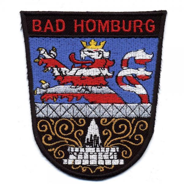 AUFNÄHER - Wappen - BAD HOMBURG - 01013 - Gr. ca. 8 x 11 cm - Patches Stick Applikation